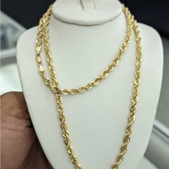 Accessories | New 1k Gold Plated 20 Inch 5mm Rope Chain | Poshmark